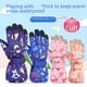 thumbnail image 2 of Guantes de esquí de invierno para niños de cinco dedos alargados, cálidos, forrados con vellón, de algodón grueso, impermeables, para niños y niñas, 2 of 6