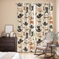 thumbnail image 3 of Western Cowboy Kitchen Curtains 96 Inch Length, Country Vintage Art Boots Desert Grommet Top Bedroom Living Room Curtains, Light Filtering Cafe Curtain Drapes 2 Panels Set 104''x96'', 3 of 9