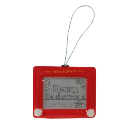 Etch A Sketch Christmas Ornament, 3 inches Tall, Red, Plastic