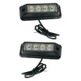 thumbnail image 5 of Fule 2pcs Amber 4 LED Car Warning Light Flashing Lamp Emergency Beacon Light Bar Hazard Strobe Light Waterproof Light Signal Light, 5 of 10