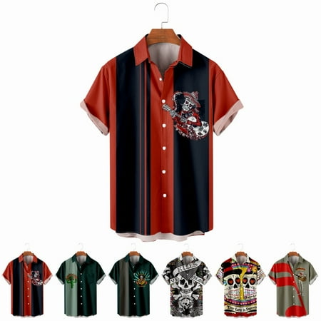 

LANLIN Unisex Youth Collared Button Down Tees Stylish Party Tops For Men Boys
