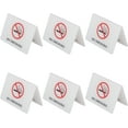 thumbnail image 1 of 6 unidades de letreros de mesa acrílicos de doble cara con la leyenda "Prohibido fumar". Indicador de escritorio con logotipo de no fumador. Letrero de mesa de advertencia de "Prohibido fumar"., 1 of 5