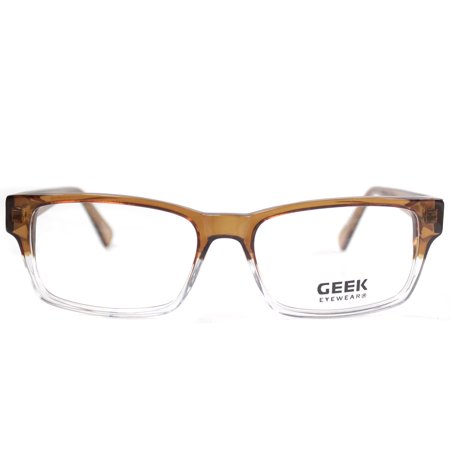 Geek Eyewear Geek Eyewear Geekv 0 1 Brn 55mm Unisex Rectangle Eyeglasses Walmart Com Walmart Com