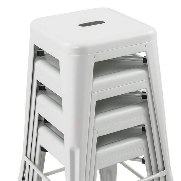 24 inch white metal outlet bar stools