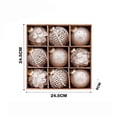 thumbnail image 3 of 9PCS Christmas Ball Ornaments 3.15'' Shatterproof Foam Hanging Balls Christmas Tree Decoration Ornaments for Xmas Holiday Party Wedding Decor, Khaki, 3 of 6