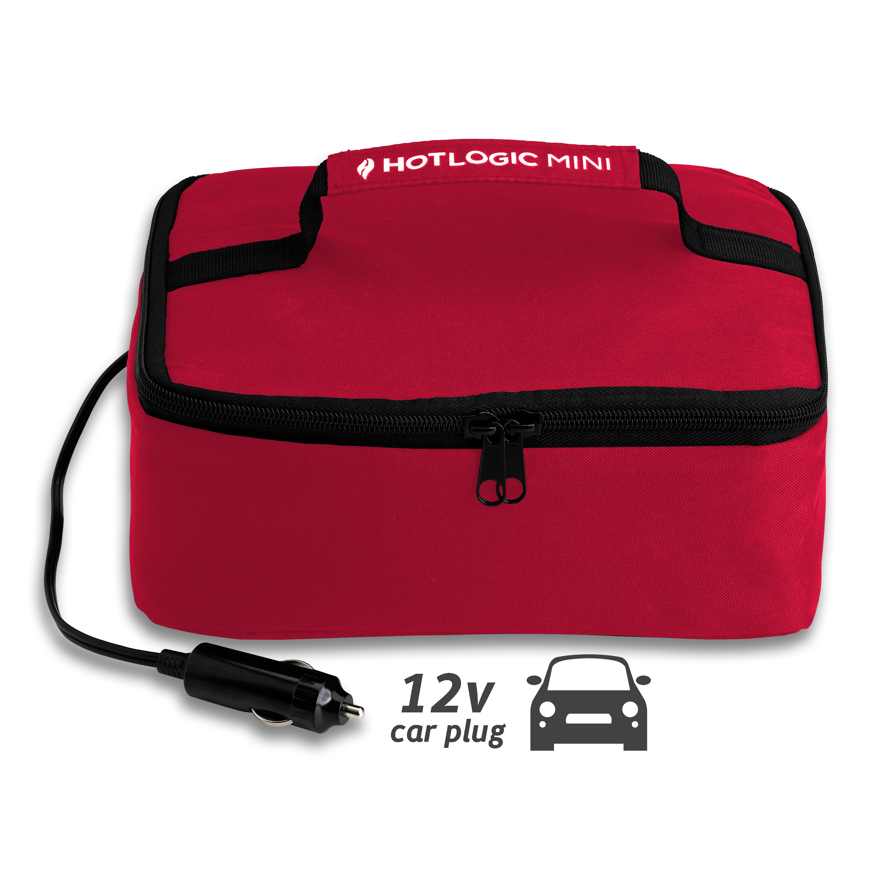 HOTLOGIC Food Warming Tote, Lunch Bag 12V, Red