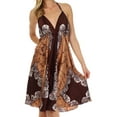 thumbnail image 1 of Sakkas Isis Silky Halter Dress - Chocolate - One Size, 1 of 4