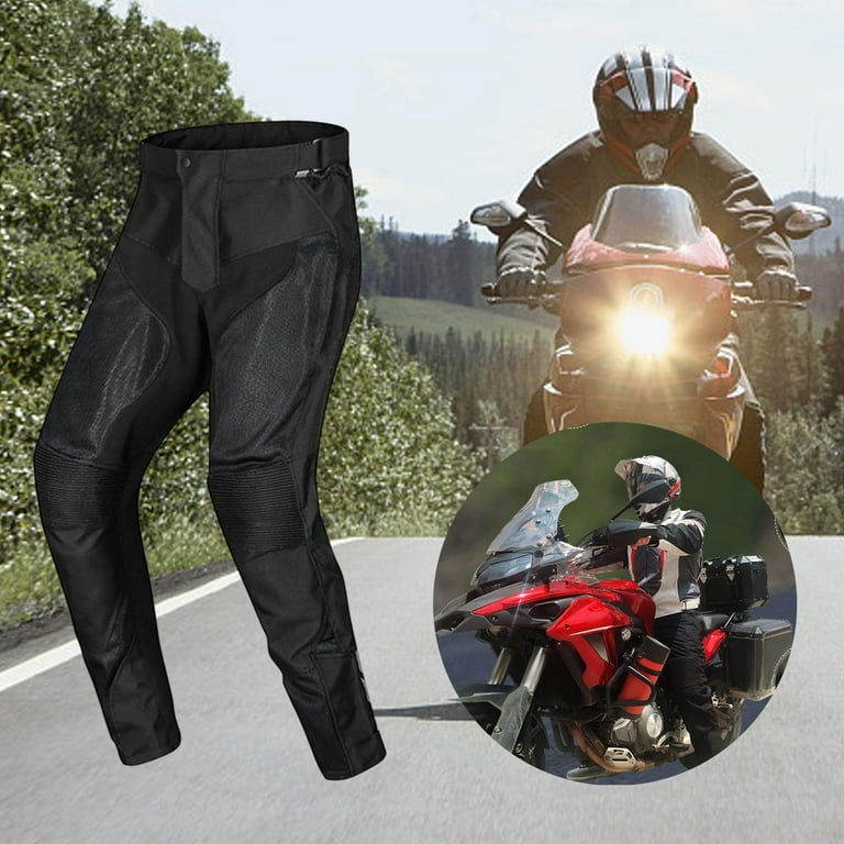 Motorcycle Racing Pants Motorcycle Trousers Breathable Mesh Knight Gear  Motorcycle Overpants for Men and Women Motocross Racing Sports , Black XXXL  