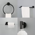 thumbnail image 5 of Siavonce   6 Pieces Bathroom Hardware Set Black 24*3.14*2.04INCH Matte, 5 of 5