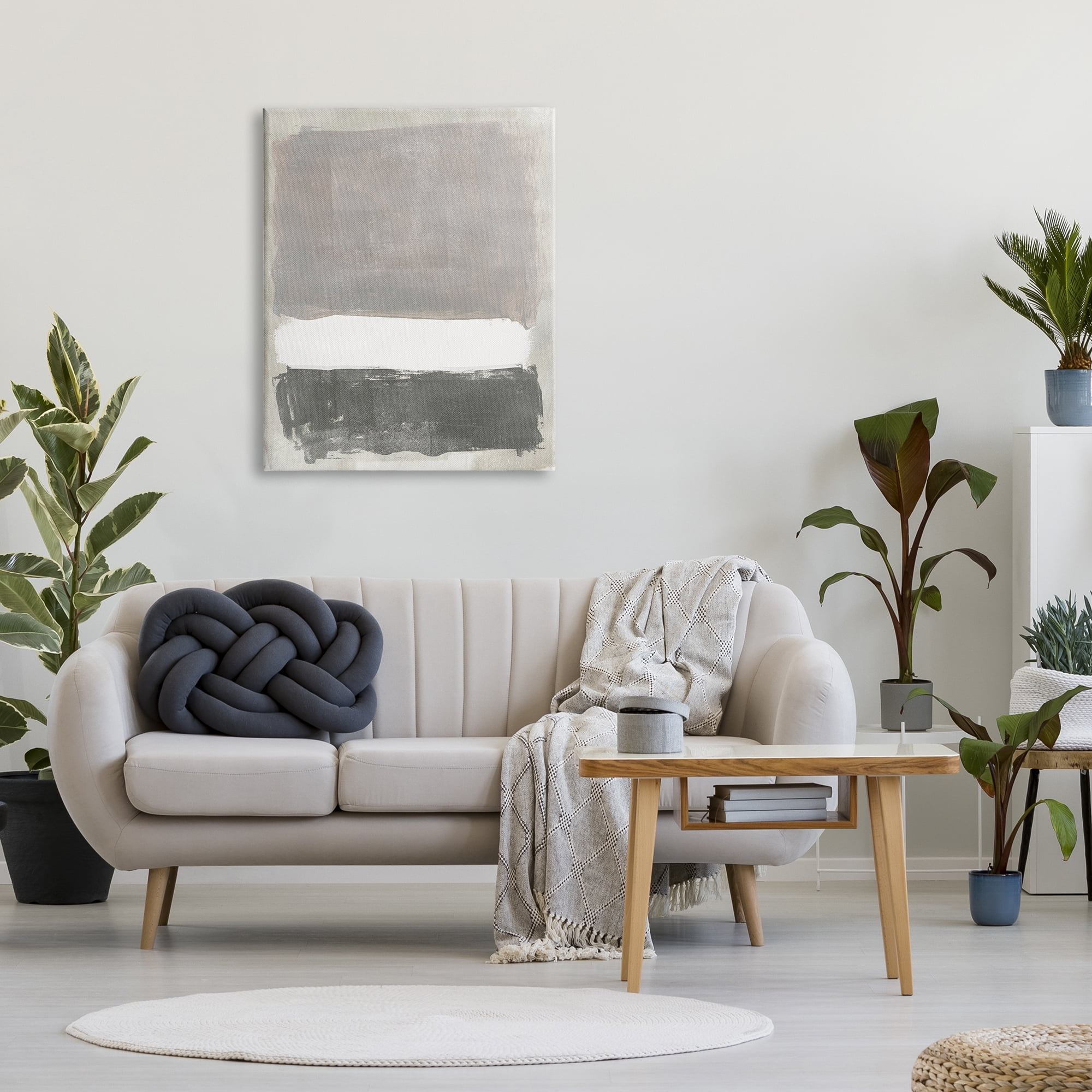 Stupell Industries Abstract Neutral Tones Modern Blocked Shapes Painting Gallery Wrapped Canvas Print Wall Art, Design by Jennifer Paxton Parker
