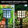 thumbnail image 5 of 12 Packs Solar Outdoor Lights, Light Control LED Solar Pathway Lights, IP65 Waterproof Outdoor Landscape Lights, Decorative House Shape Solar Lamps for Garden, Yard, Walkway, 5 of 8