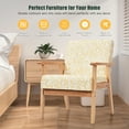 thumbnail image 6 of Costway Modern Accent Armchair Upholstered Lounge Chair w/Rubber Wood Leg Yellow Floral, 6 of 11