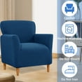 thumbnail image 3 of Zrodlmo 1-Piece Stretch Sofa Cover Armchair Slipcover Non Slip Couch Cover Furniture Protector, Navy, 3 of 10