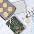 thumbnail image 5 of Yayeee Pot Holders Kitchen Heat Resistant with Pockets 7"x9.8" Cotton Oven Cooking Hot Pads, Green Flowers Pattern, 5 of 7