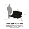DHP Milo Kids Sofa Futon, Black