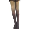 thumbnail image 2 of Sakmal Coffee Tights for Women Gradient Opaque Thigh High Pantyhose Winter Ladies Tight, 2 of 4