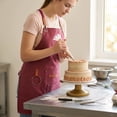 thumbnail image 5 of Unique Bargains Adjustable Cooking Apron with Pockets for Home and Kitchen Brick Red, 5 of 6