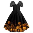 thumbnail image 4 of Spring Dresses for Women 2024 Lace Sexy Print Short Sleeve Lace Knee-Lenght 1950S Housewife Evening Party Prom Plus Size Summer Dresses, 4 of 5