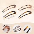 thumbnail image 3 of Paquete de 4 pinzas para el pelo de acetato de celulosa y acetato de tortuga en forma de U, 2 puntas Updo Chignon Pin para mujeres niñas accesorios de peinado (carey y carey d, 3 of 5