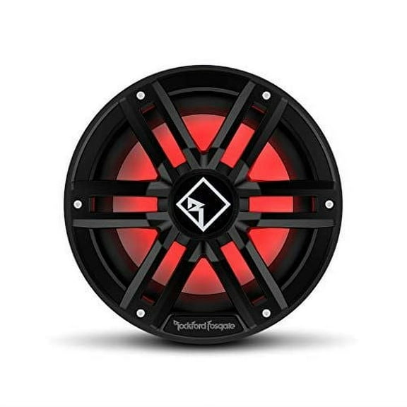 Rockford Fosgate M2D2-10IB Color Optix 10" DVC 2-Ohm Infinite Baffle Multicolor LED Lighted Marine Subwoofer - Black / Stainless