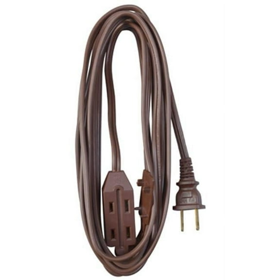 09405ME 20 ft. Brown Vinyl Cube Tap Extension Cord