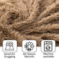 thumbnail image 3 of Cheer Collection Soft and Furry Long Shaggy Hair Throw Blanket, 3 of 5