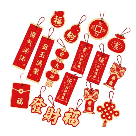 

greenhome 1 Set Hang Tags Festive Chinese Style DIY Craft Card Paper 2023 Year of The Rabbit Decoration Pendants for Bonsai