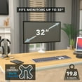 thumbnail image 4 of Single Monitor Desk Mount – Adjustable Arm, Full Motion, 32” Screen Support, Ergonomic Height, VESA Compatible, Clamp & Grommet Base, Cable Management, White, 4 of 10