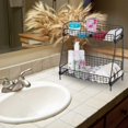 MDHAND 2Tier Metal Bathroom Counter top Organizer, Wire Basket Storage