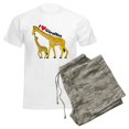 thumbnail image 6 of CafePress - I Love Giraffes Men's Light Pajamas - Men's Light Loose Fit Cotton Pajama Set, 6 of 7