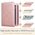 thumbnail image 5 of ComfiTime Passport and Vaccine Card Holder Combo, Waterproof PU Leather Passport Holder with Vaccine Card Slot, RFID Blocking Passport Wallet Cover Case with Vaccination Card Protector, Rose Gold, 5 of 11