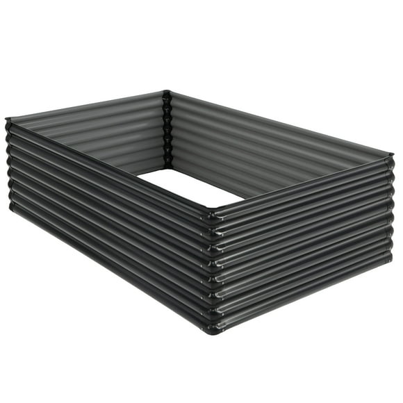 Topbuy Galvanized Metal Raised Garden Bed 71" x 20.5" x 43.5" Large Outdoor Raised Planter Box for Vegetable Flower Fruit Herb Garden
