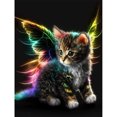 thumbnail image 1 of Cuadros Decorativos Bordado completo Hilo de algodón ecológico 9CT Impreso Mariposa Gato Kit de punto de cruz Wdftyju de costura negro 4 estilos, 1 of 9