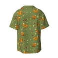 thumbnail image 2 of Xecao offers the Squirrel And Nuts for Men's Casual Short-sleeved Shirt, a button-up collared shirt with a pocket, perfect for beach vacations and yacht travel in the X-Large size., 2 of 7