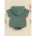 thumbnail image 4 of Bagilaanoe Newborn Baby Boy Girl Rompers Short Sleeve Hood Bodysuits 3M 6M 12M 18M Infant Summer One Piece Jumpsuit, 4 of 9