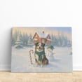 thumbnail image 3 of Hello Winter Vintage Australian Shepherd Enjoys Snowy Day with Snowman Horizontal Matte Canvas Poster Aussie Dog Lover Gifts Wall Art Home Decor - 12019, 3 of 5