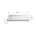 thumbnail image 2 of Kohler 9163-96 60 x 32 in. Bellwether Alcove Shower Left Base Drain - Biscuit, 2 of 7