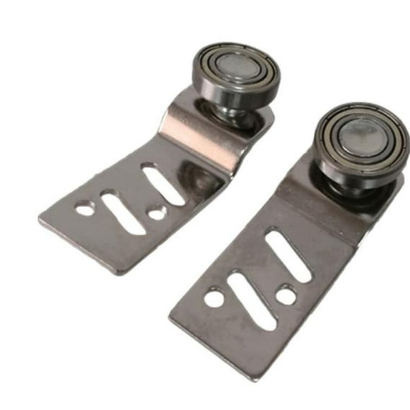 Miangastore 1 Pair Stainless Steel Sliding Door Pulley: 23mm Axle Heavy-Duty Angled Sliding Door Runner with Steel Ball Bearings for Warehouse and Industrial Use