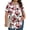 Red Floral, variant on Womens Plus Size Tops Tunic Short Sleeve Shirts Floral Blouses Loose Summer Tops