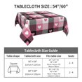 thumbnail image 7 of Wukai Heart Plaid Waterproof Tablecloth for Kitchen Dining, Fits Square Tables for 2-4 Seats -60"x60", 7 of 7