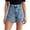 C-Sky Blue51, variant on DHFJKG Womens Jeans Shorts Summer Mid Rise Stretch Flat Front Denim Shorts With Front Pockets Casual Stylish Bottoms