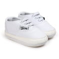 thumbnail image 4 of Baby Canvas Shoes Infant Girls Boys Sneakers Toddler First Walkers Slip On Newborn Crib Shoes(6-12 Months,White), 4 of 6