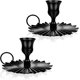 thumbnail image 1 of Candelabros de hierro Retro de 2 piezas, candelabro Vintage con mango, candelabro de Metal negro para decoración de mesa de boda, 1 of 1