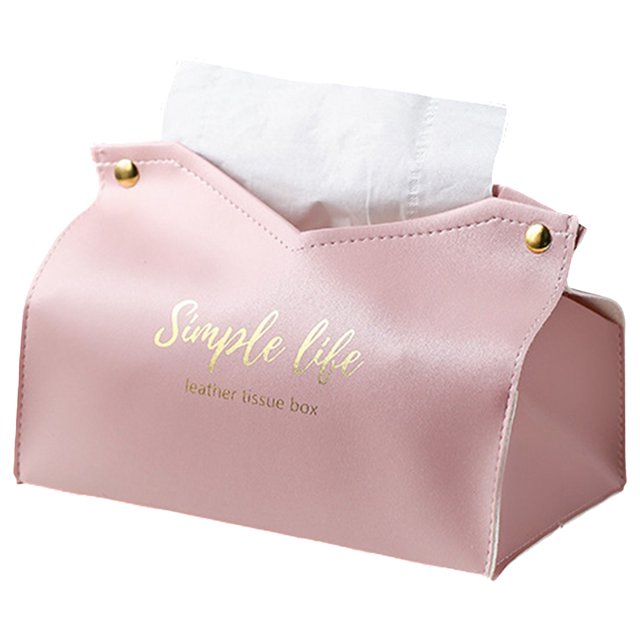 Couverture de Boîte de Tissu Moderne: Pochette de Maquillage Décorative en Simili Cuir