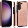 thumbnail image 6 of Design for Galaxy S23 Plus Case with Credit Card Holder Slot PU Leather Wallet Phone Cases Stand Kickstand Durable Shockproof Protective Cover for Samsung S23+ Women Men 6.6 inch Rose Gold, 6 of 12