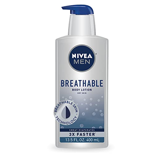 NIVEA MEN Breathable Body Lotion, 48 Hour Hydrating Lotion, Men's