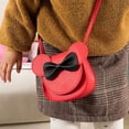 thumbnail image 7 of YOUI-GIFTS Little Girls Cute Bowknot Crossbody Purse Cartoon Mouse Ear Shoulder Handbag with Pompoms, 7 of 7