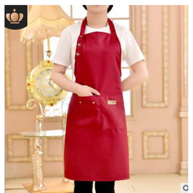 Mialoley Tablier de Cuisine Unisexe Imperméable et Ajustable en Toile avec 2 Poches