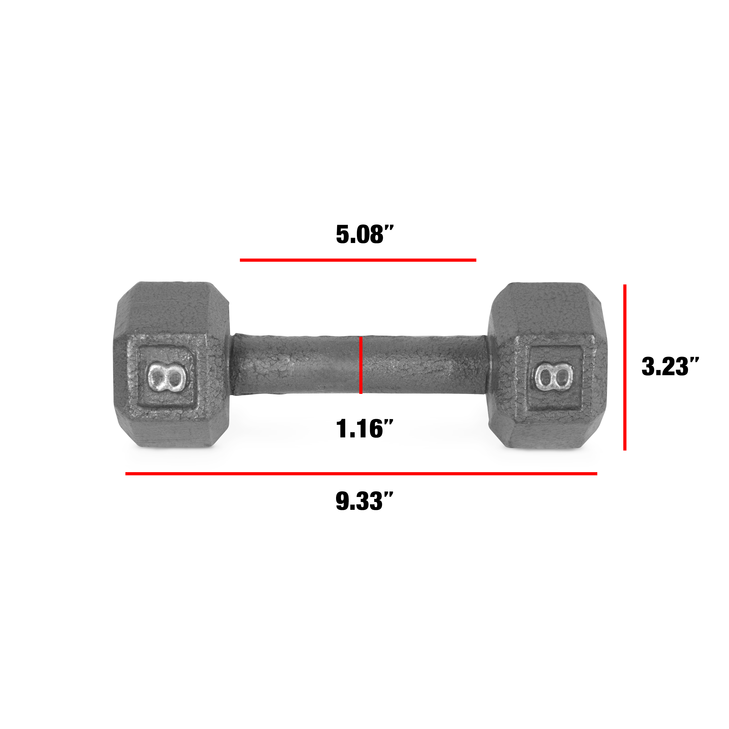 CAP Barbell 8lb Cast Iron Hex Dumbbell, Single - image 2 of 6
