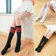 thumbnail image 5 of Calcetines de algodón de estilo japonés para mujer adulta, de longitud media, para otoño e invierno, estilo académico, a rayas, hasta la rodilla, para uniformes de estudiantes, 5 of 5